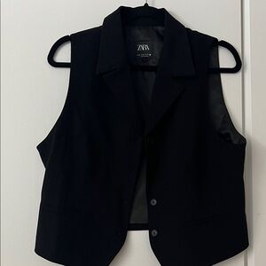 Zara Elegant Black Women's Vest
